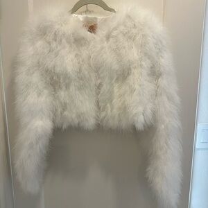 Bubishluxe White Faux Fur Jacket